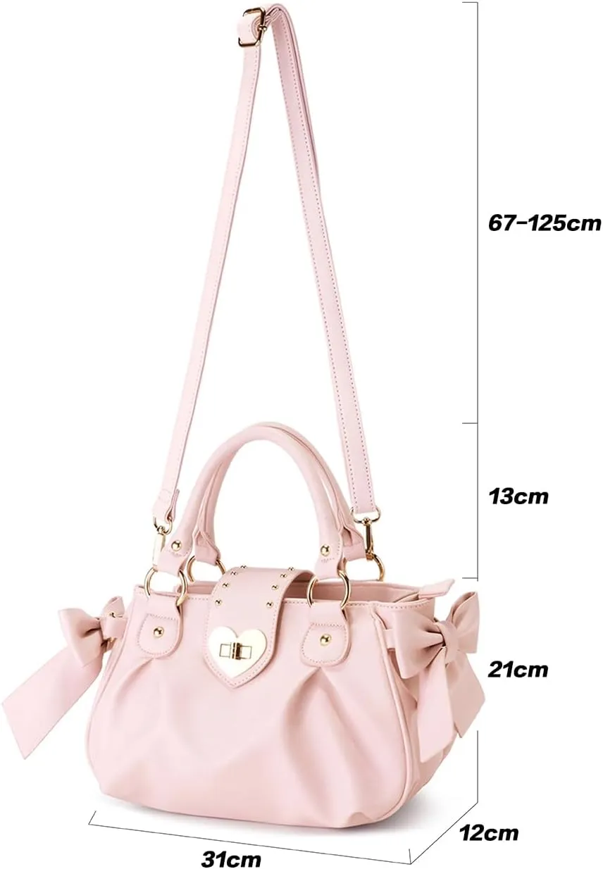 Womens Sweet Lolita Handbags Fashion Ladies Handbags & Shoulder Bags PU Leather Crossbody Bags Top handle Bags