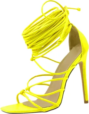 Women's Versatile Heel Sandals Sexy High Squared Heels Strap Sandals Summer Stilettos Square Toe Sandals Sandals Women 7