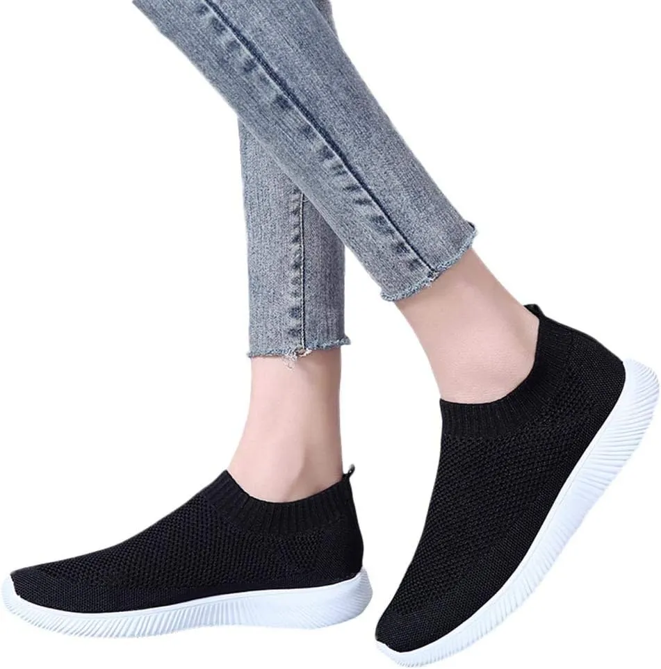 Women's Walking Shoes Arch Support Non Slip Walking Shoes Women Fashion Dress Casual Shoes Waterproof Sneakers White Tennis Shoe White Loafers