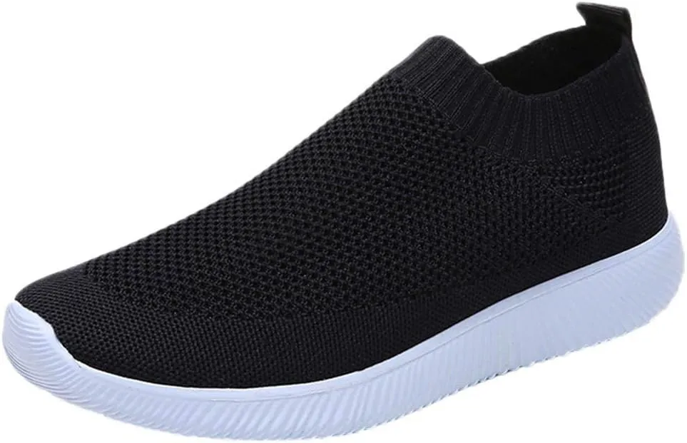 Women's Walking Shoes Arch Support Non Slip Walking Shoes Women Fashion Dress Casual Shoes Waterproof Sneakers White Tennis Shoe White Loafers