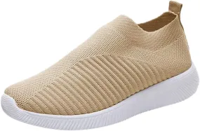 Women's Walking Shoes Cushion Comfortable Breeze Shoes Running Shoes for Women Lightweight Men's Casual Shoes Wedge Sneakers Brown Tennis Shoe Trainers Shoe