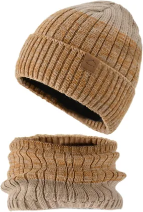 Womens Winter Warm Knit Beanie Hat Touchscreen Gloves Neck Scarf Set with Fleece Lined Skull Caps Gifts for Women Men