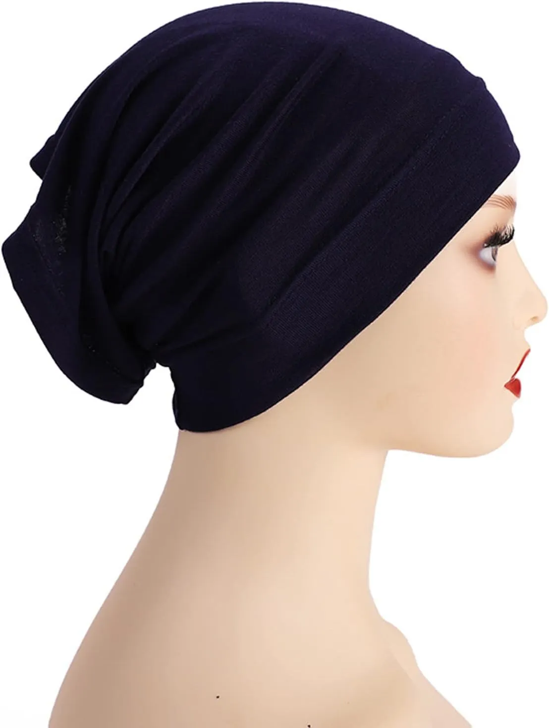 Women's Winter Warm Knit Beanies with Faux Pm Skull Cap Cozy Fleece Lined Hat for Women Black Beanies for Men