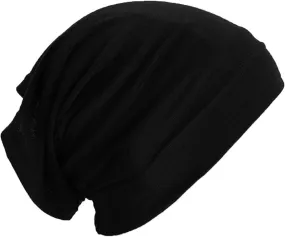 Women's Winter Warm Knit Beanies with Faux Pm Skull Cap Cozy Fleece Lined Hat for Women Black Beanies for Men