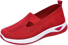 Women's Woven Orthopedic Breathable Soft Shoes Womens Running Shoes Arch Support Shoes Dressy Casual Wedge Sneakers Tennis Shoe Loafers Dress Shoe