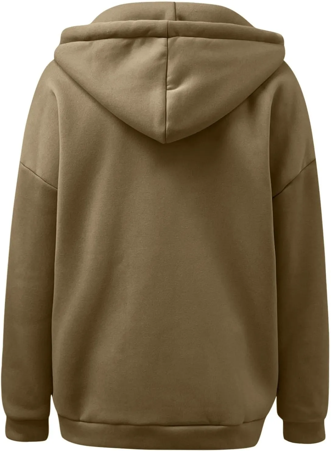 Womens Zip Up Hoodies Long Sleeve Fall Fashion Oversized Sweatshirts Fleece Y2k Jackets with Pockets