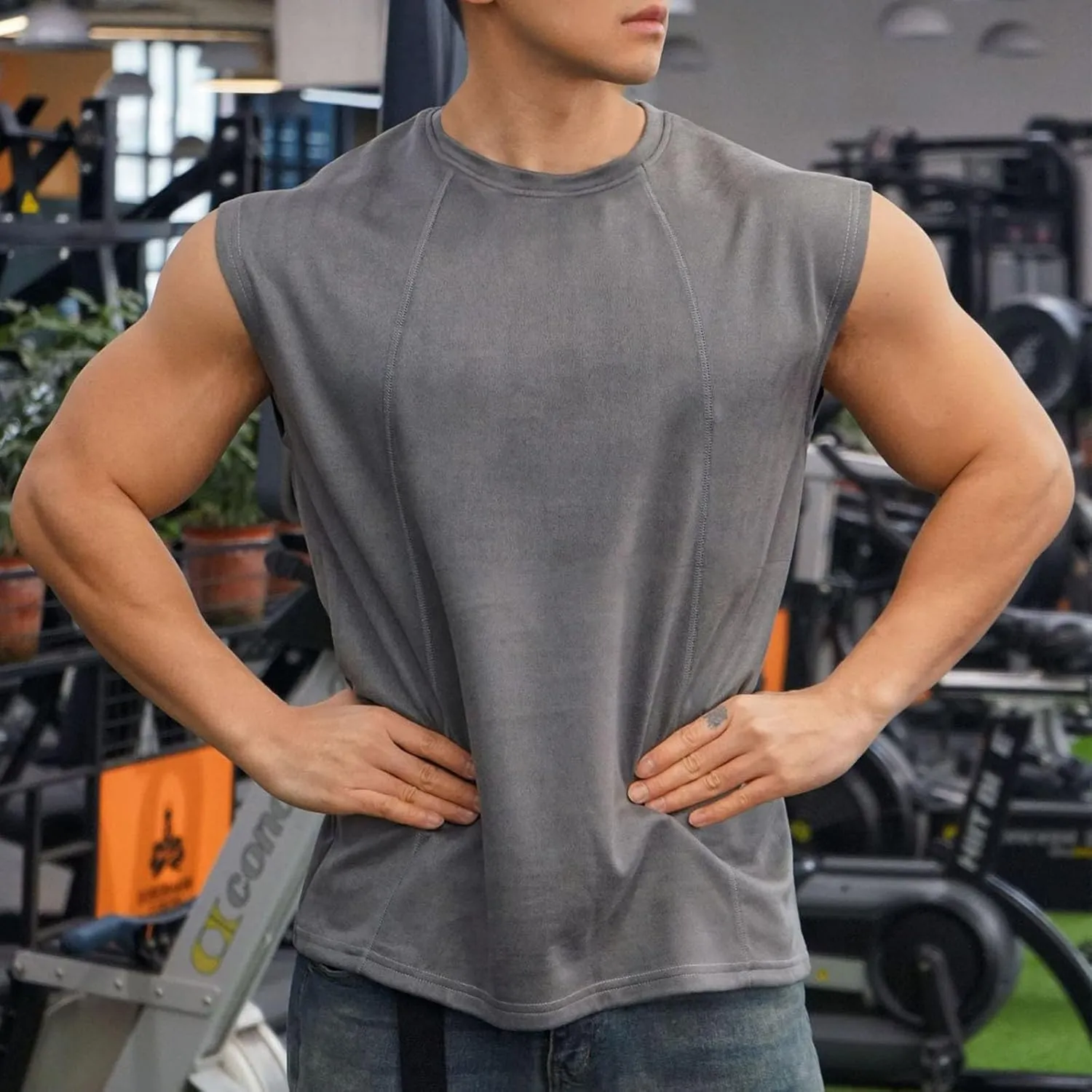 Workout Pullover Tank Tops for Men Quick Dry Loose Fitted Tanks Bodybuilding Sleeveless Shirts Summer Gym Muscle