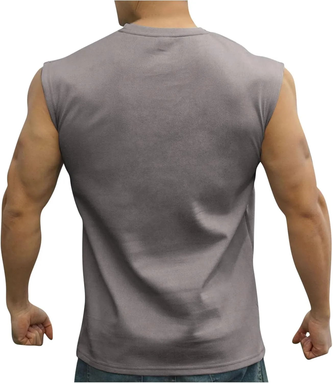 Workout Pullover Tank Tops for Men Quick Dry Loose Fitted Tanks Bodybuilding Sleeveless Shirts Summer Gym Muscle
