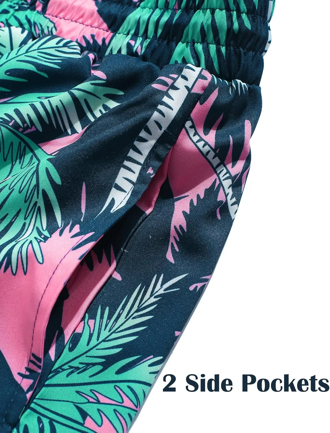 ZAFUL Mens Swim Trunks Quick Dry Swim Shorts Pocket Mesh Lining 2 in 1 Board Short Elastic Waistband Swimwear Bathing Suit