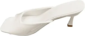 ZSpzx Summer Sandals For Women 2025,Women's Low Heels Stiletto Heeled Sandal Slides Open Square Toe Slip On Mules Dressy Sexy Fashion Comfort Shoes for Party, Wedding, and Vacation