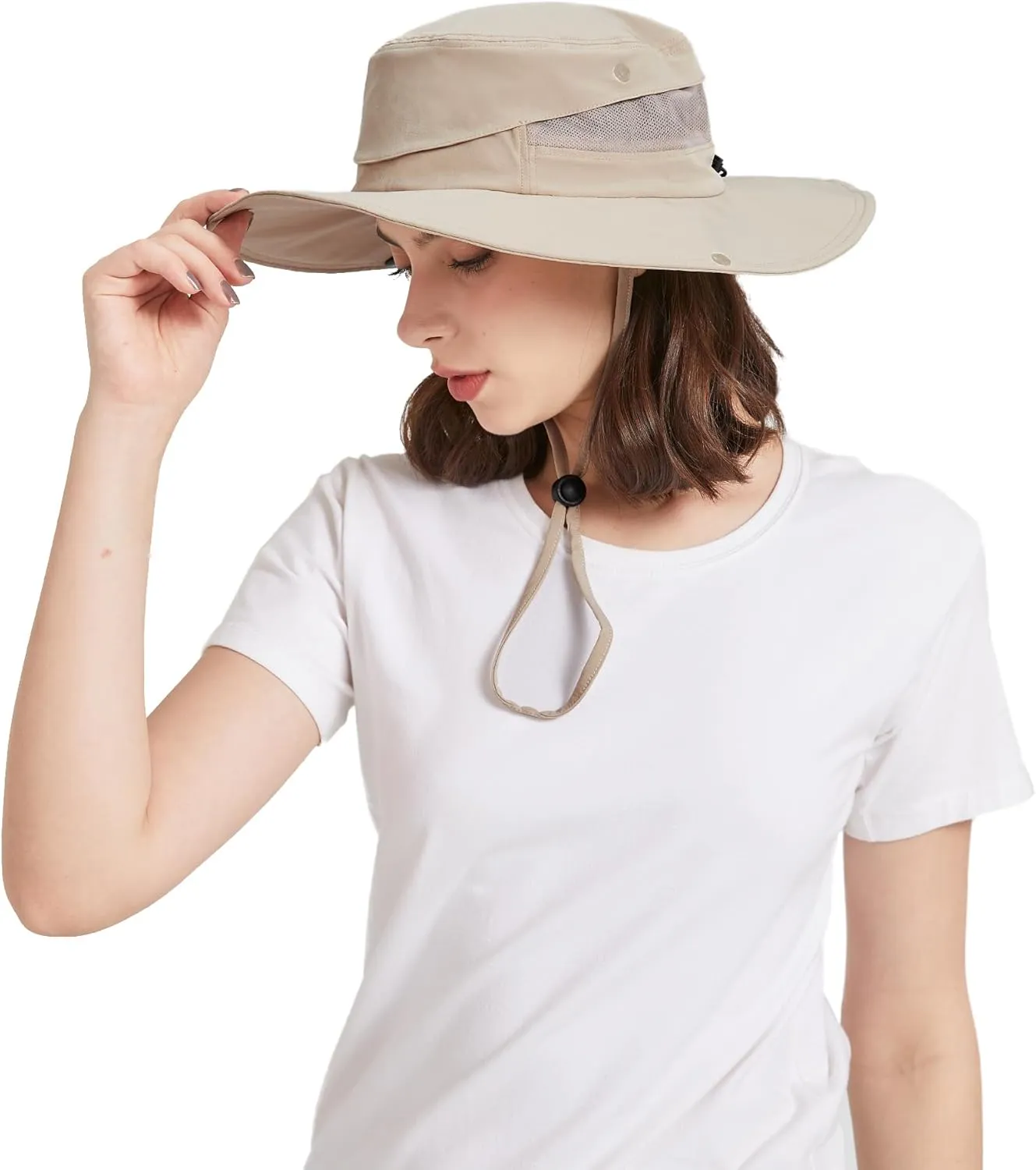 Zylioo 3XL/2XL/XL/L/M UV Boonie Sun Hat,Oversize Quick Dry Breathable Fishing Hats,UPF Cool Summer Hats with Strap