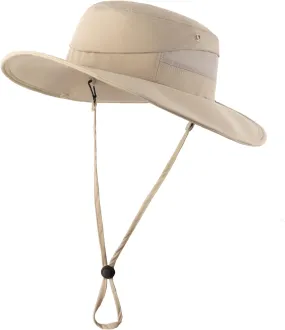 Zylioo 3XL/2XL/XL/L/M UV Boonie Sun Hat,Oversize Quick Dry Breathable Fishing Hats,UPF Cool Summer Hats with Strap